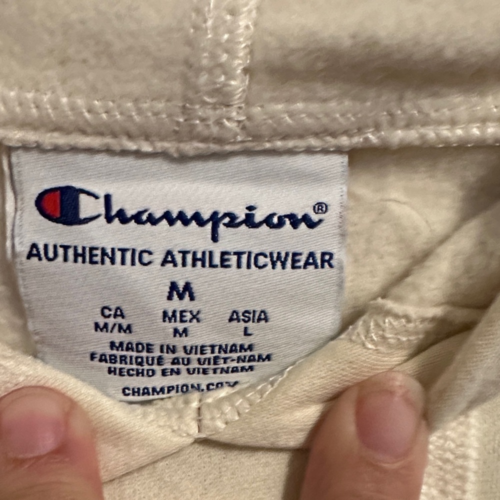 Champion Men's Beige Ombre Hoodie - Picture 2 of 3